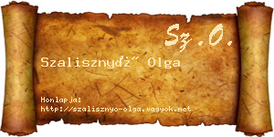 Szalisznyó Olga névjegykártya